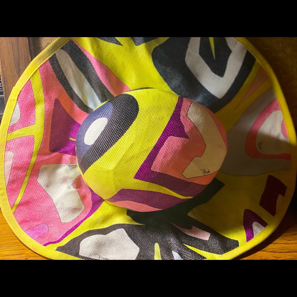 Emilio Pucci Firenze Large Rayon Hat